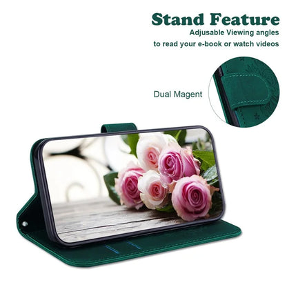 For Xiaomi Redmi Note 13 Pro 5G / Poco X6 5G Case Imprinted Rose Butterfly Phone Stand Cover