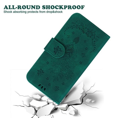 For Xiaomi Redmi Note 13 Pro 5G / Poco X6 5G Case Imprinted Rose Butterfly Phone Stand Cover