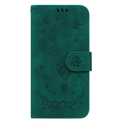 For Xiaomi Redmi Note 13 Pro 5G / Poco X6 5G Case Imprinted Rose Butterfly Phone Stand Cover
