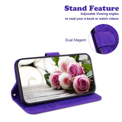 For Xiaomi Redmi Note 13 Pro 5G / Poco X6 5G Case Imprinted Rose Butterfly Phone Stand Cover