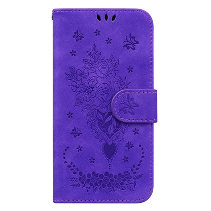 For Xiaomi Redmi Note 13 Pro 5G / Poco X6 5G Case Imprinted Rose Butterfly Phone Stand Cover