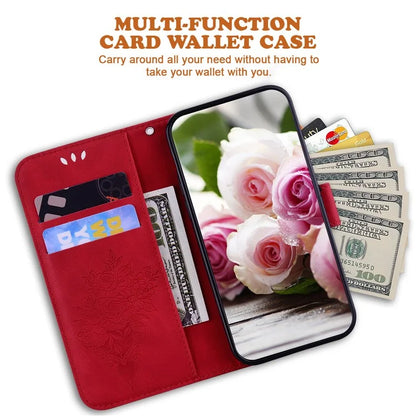 For Xiaomi Redmi Note 13 Pro 5G / Poco X6 5G Case Imprinted Rose Butterfly Phone Stand Cover