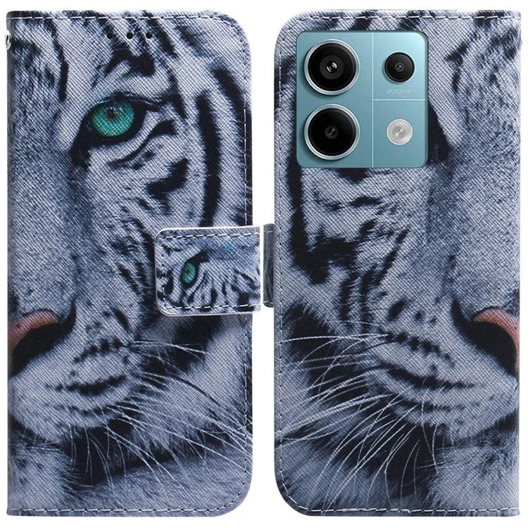 For Xiaomi Redmi Note 13 Pro 5G / Poco X6 5G Leather Case Stand Phone Cover 3D Creative Pattern Design