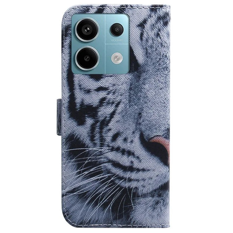 For Xiaomi Redmi Note 13 Pro 5G / Poco X6 5G Leather Case Stand Phone Cover 3D Creative Pattern Design