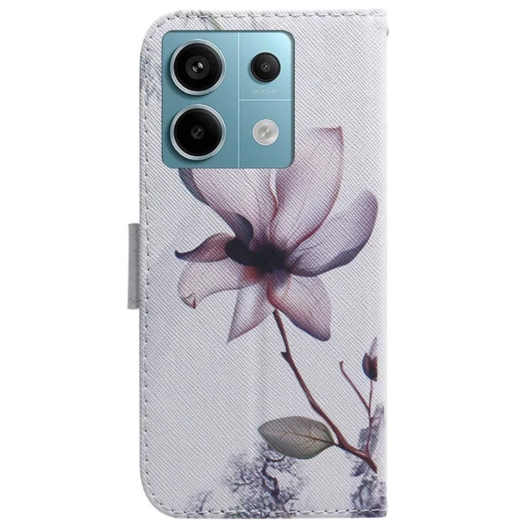 For Xiaomi Redmi Note 13 Pro 5G / Poco X6 5G Leather Case Stand Phone Cover 3D Creative Pattern Design