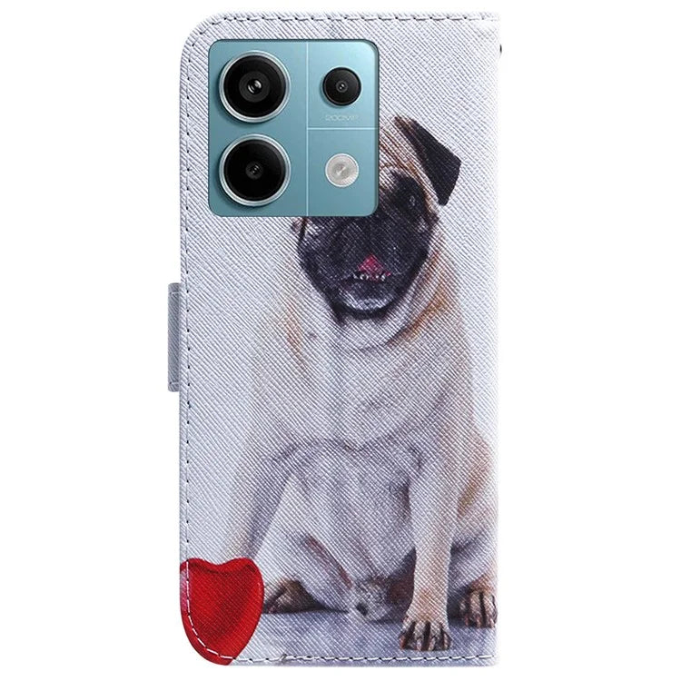 For Xiaomi Redmi Note 13 Pro 5G / Poco X6 5G Leather Case Stand Phone Cover 3D Creative Pattern Design