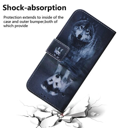 For Xiaomi Redmi Note 13 Pro 5G / Poco X6 5G Leather Case Stand Phone Cover 3D Creative Pattern Design and Wolf