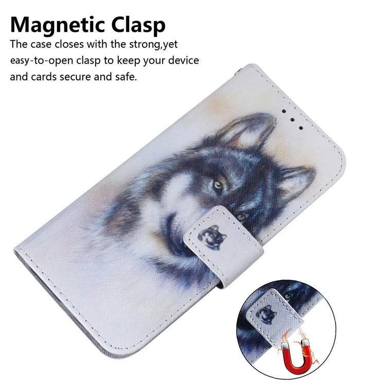For Xiaomi Redmi Note 13 Pro 5G / Poco X6 5G Leather Case Stand Phone Cover 3D Creative Pattern Design