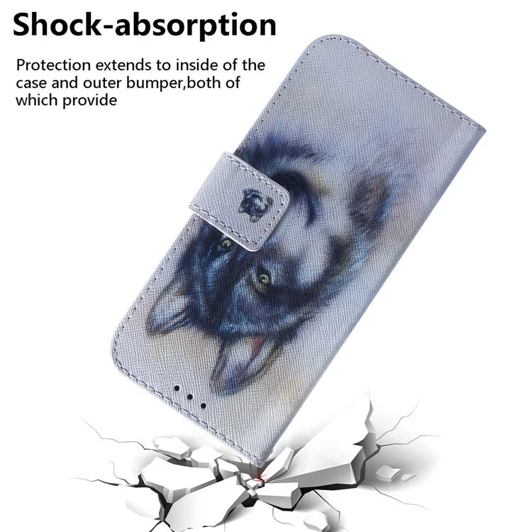 For Xiaomi Redmi Note 13 Pro 5G / Poco X6 5G Leather Case Stand Phone Cover 3D Creative Pattern Design