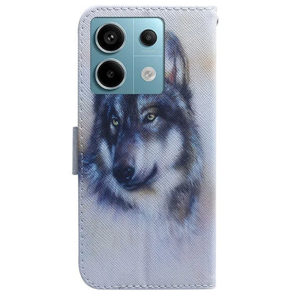 For Xiaomi Redmi Note 13 Pro 5G / Poco X6 5G Leather Case Stand Phone Cover 3D Creative Pattern Design