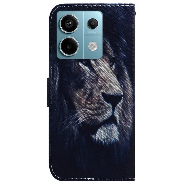 For Xiaomi Redmi Note 13 Pro 5G / Poco X6 5G Leather Case Stand Phone Cover 3D Creative Pattern Design