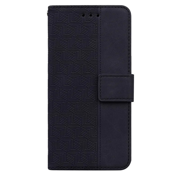 For Xiaomi Redmi Note 13 Pro 5G / Poco X6 5G Leather Flip Phone Case Wallet Cover Geometry Pattern