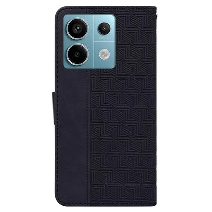 For Xiaomi Redmi Note 13 Pro 5G / Poco X6 5G Leather Flip Phone Case Wallet Cover Geometry Pattern