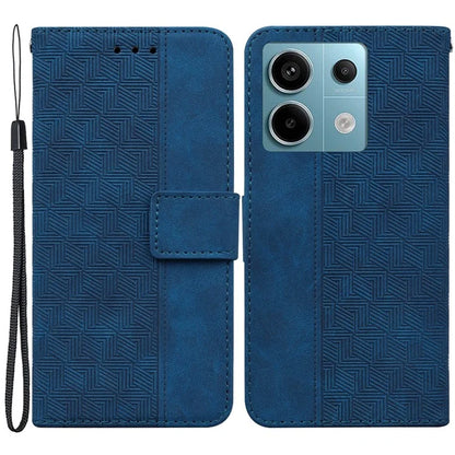 For Xiaomi Redmi Note 13 Pro 5G / Poco X6 5G Leather Flip Phone Case Wallet Cover Geometry Pattern