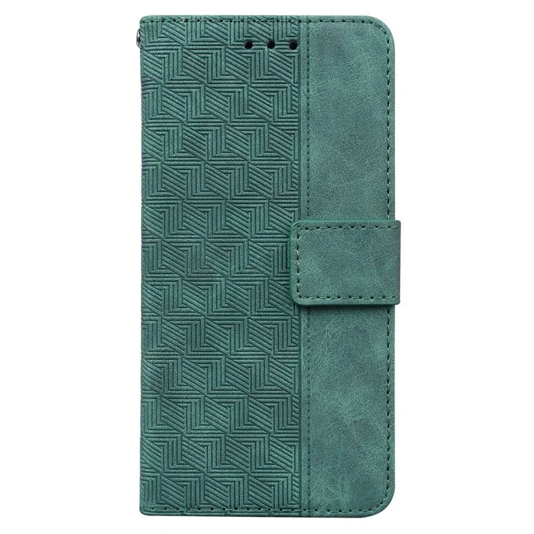 For Xiaomi Redmi Note 13 Pro 5G / Poco X6 5G Leather Flip Phone Case Wallet Cover Geometry Pattern