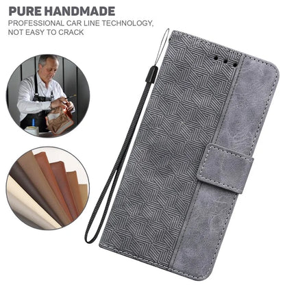 For Xiaomi Redmi Note 13 Pro 5G / Poco X6 5G Leather Flip Phone Case Wallet Cover Geometry Pattern