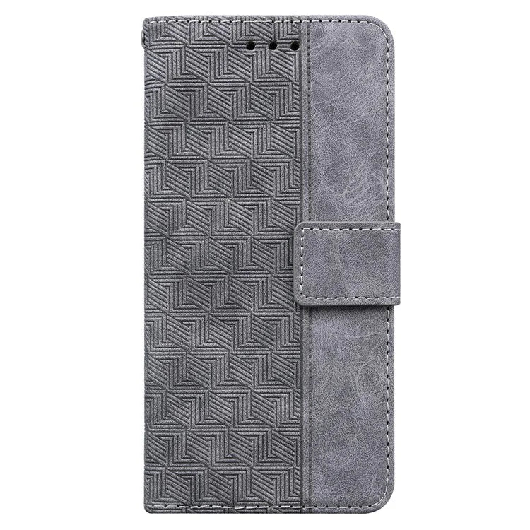 For Xiaomi Redmi Note 13 Pro 5G / Poco X6 5G Leather Flip Phone Case Wallet Cover Geometry Pattern