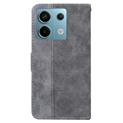 For Xiaomi Redmi Note 13 Pro 5G / Poco X6 5G Leather Flip Phone Case Wallet Cover Geometry Pattern