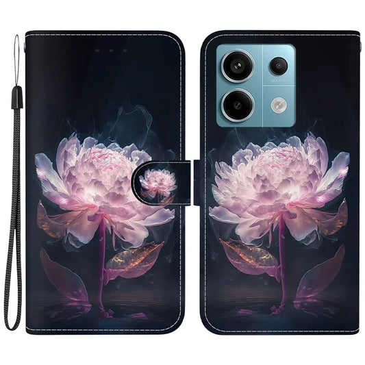 For Xiaomi Redmi Note 13 Pro 5G / Poco X6 5G Wallet Case Phone Leather Cover Pattern Printing