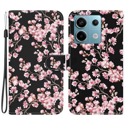 For Xiaomi Redmi Note 13 Pro 5G / Poco X6 5G Wallet Case Phone Leather Cover Pattern Printing
