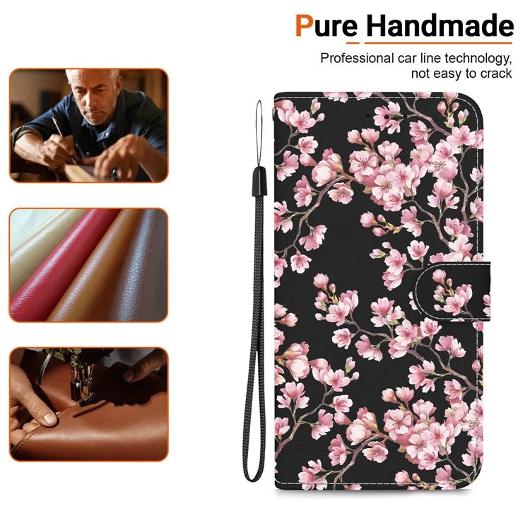 For Xiaomi Redmi Note 13 Pro 5G / Poco X6 5G Wallet Case Phone Leather Cover Pattern Printing