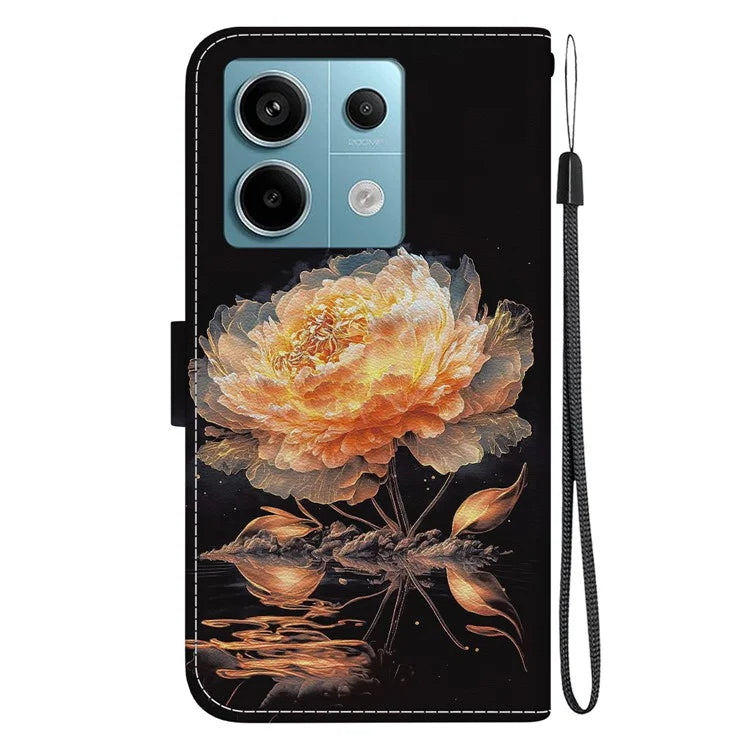 For Xiaomi Redmi Note 13 Pro 5G / Poco X6 5G Wallet Case Phone Leather Cover Pattern Printing