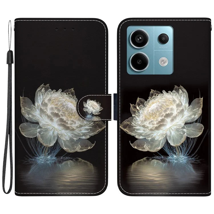 For Xiaomi Redmi Note 13 Pro 5G / Poco X6 5G Wallet Case Phone Leather Cover Pattern Printing