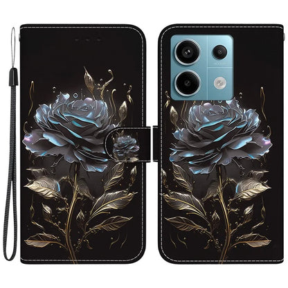 For Xiaomi Redmi Note 13 Pro 5G / Poco X6 5G Wallet Case Phone Leather Cover Pattern Printing