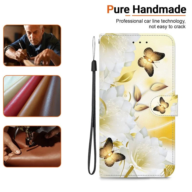 For Xiaomi Redmi Note 13 Pro 5G / Poco X6 5G Wallet Case Phone Leather Cover Pattern Printing