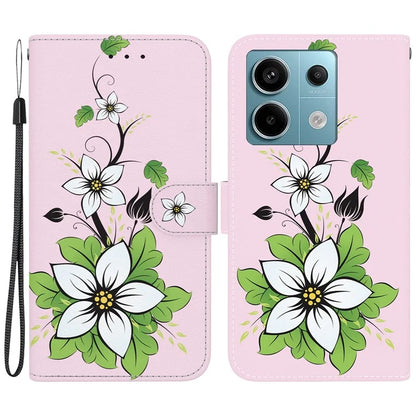 For Xiaomi Redmi Note 13 Pro 5G / Poco X6 5G Wallet Case Phone Leather Cover Pattern Printing