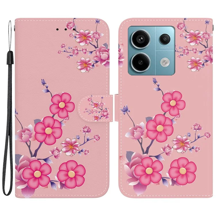 For Xiaomi Redmi Note 13 Pro 5G / Poco X6 5G Wallet Case Phone Leather Cover Pattern Printing