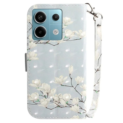 For Xiaomi Redmi Note 13 Pro 5G / Poco X6 5G Wallet Case 3D Pattern Print Leather Cover with Strap