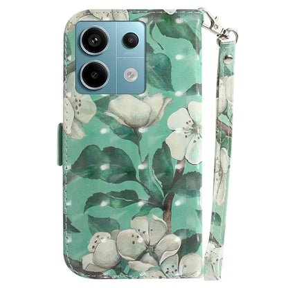 For Xiaomi Redmi Note 13 Pro 5G / Poco X6 5G Wallet Case 3D Pattern Print Leather Cover with Strap