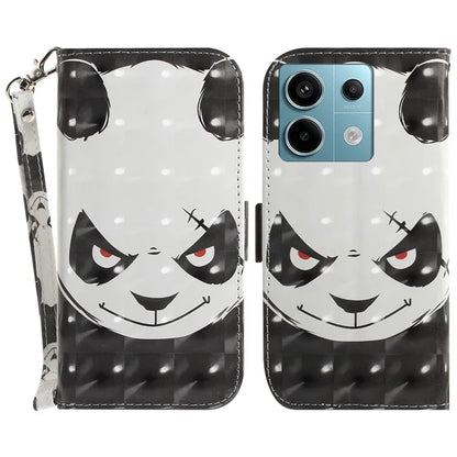 For Xiaomi Redmi Note 13 Pro 5G / Poco X6 5G Wallet Case 3D Pattern Print Leather Cover with Strap