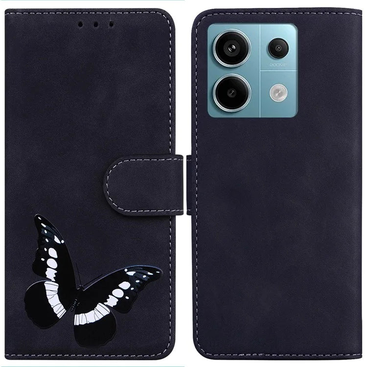 For Xiaomi Redmi Note 13 Pro 5G / Poco X6 5G Case Butterfly Pattern Leather Wallet Cover