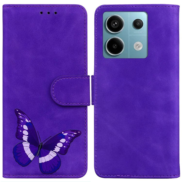 For Xiaomi Redmi Note 13 Pro 5G / Poco X6 5G Case Butterfly Pattern Leather Wallet Cover