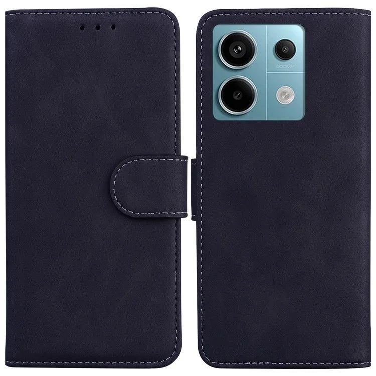 For Xiaomi Redmi Note 13 Pro 5G / Poco X6 5G Case Wallet Stand Solid Color Leather Phone Cover