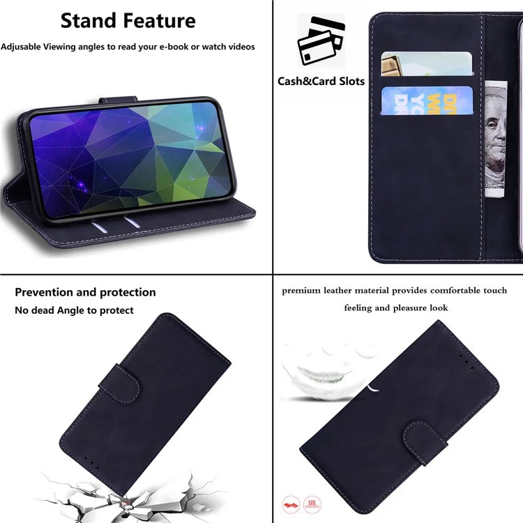 For Xiaomi Redmi Note 13 Pro 5G / Poco X6 5G Case Wallet Stand Solid Color Leather Phone Cover