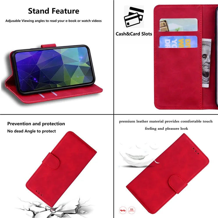 For Xiaomi Redmi Note 13 Pro 5G / Poco X6 5G Case Wallet Stand Solid Color Leather Phone Cover