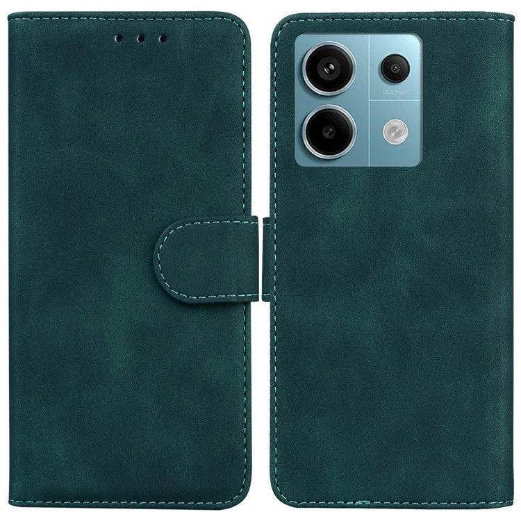 For Xiaomi Redmi Note 13 Pro 5G / Poco X6 5G Case Wallet Stand Solid Color Leather Phone Cover