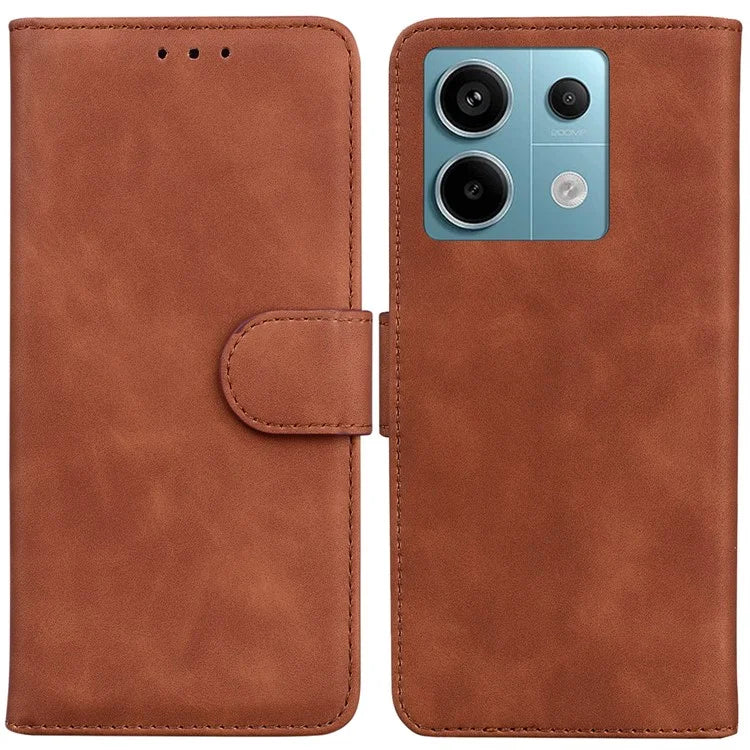 For Xiaomi Redmi Note 13 Pro 5G / Poco X6 5G Case Wallet Stand Solid Color Leather Phone Cover