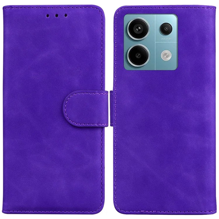 For Xiaomi Redmi Note 13 Pro 5G / Poco X6 5G Case Wallet Stand Solid Color Leather Phone Cover