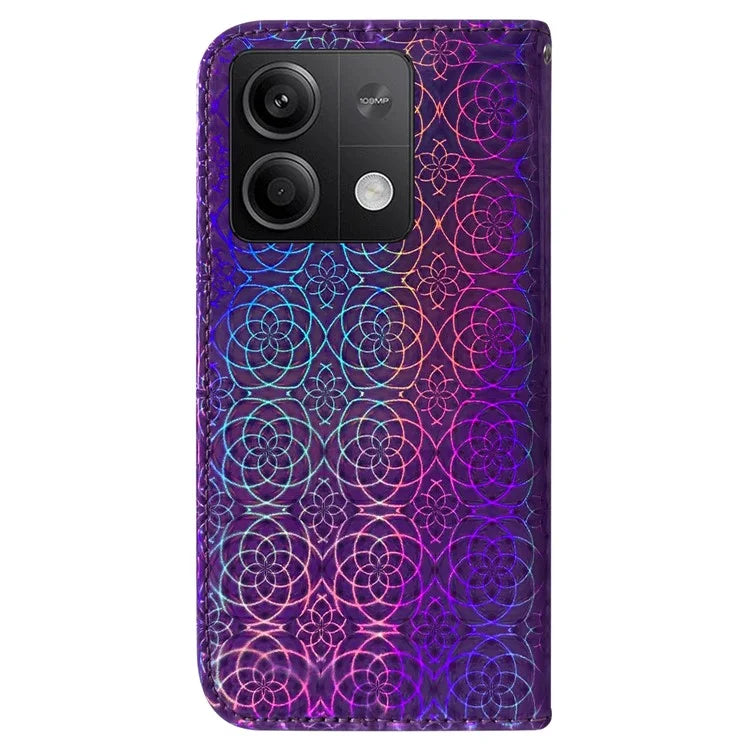 For Xiaomi Redmi Note 13 5G / Redmi Note 13 5G (China) Magnetic Phone Case Dazzling Flower Card Slots Cover