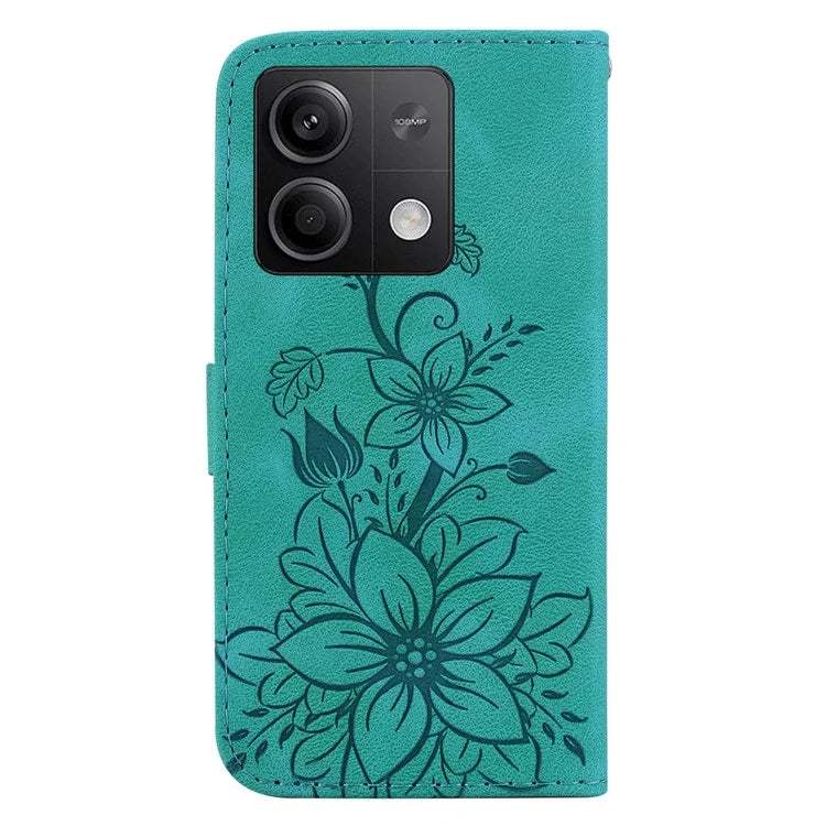 For Xiaomi Redmi Note 13 5G / Note 13 5G (China) Flower Leather Case Wallet Cover