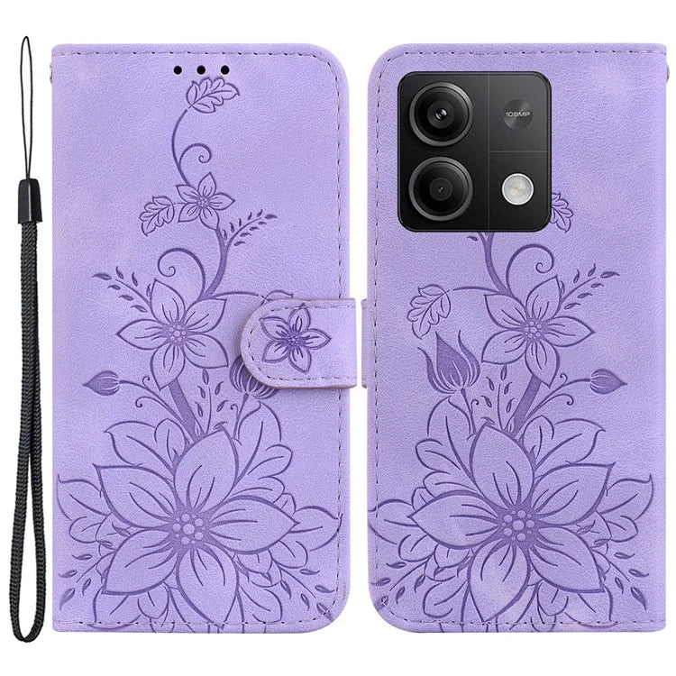 For Xiaomi Redmi Note 13 5G / Note 13 5G (China) Flower Leather Case Wallet Cover