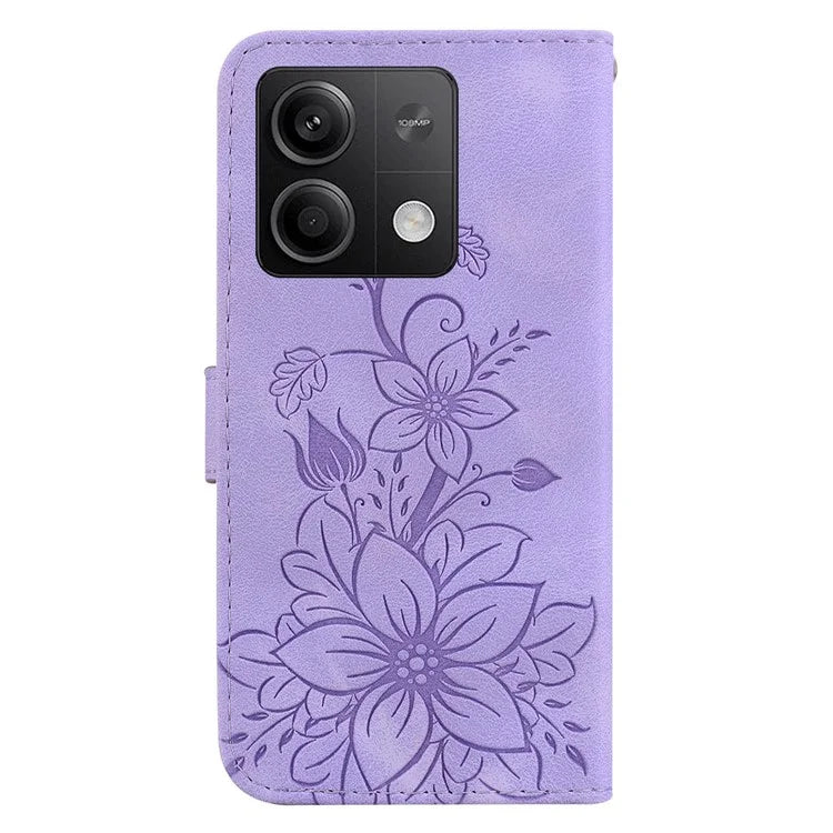 For Xiaomi Redmi Note 13 5G / Note 13 5G (China) Flower Leather Case Wallet Cover