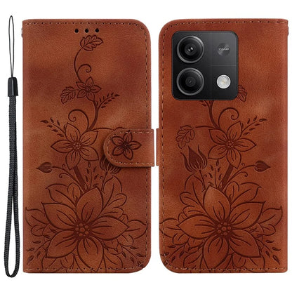 For Xiaomi Redmi Note 13 5G / Note 13 5G (China) Flower Leather Case Wallet Cover