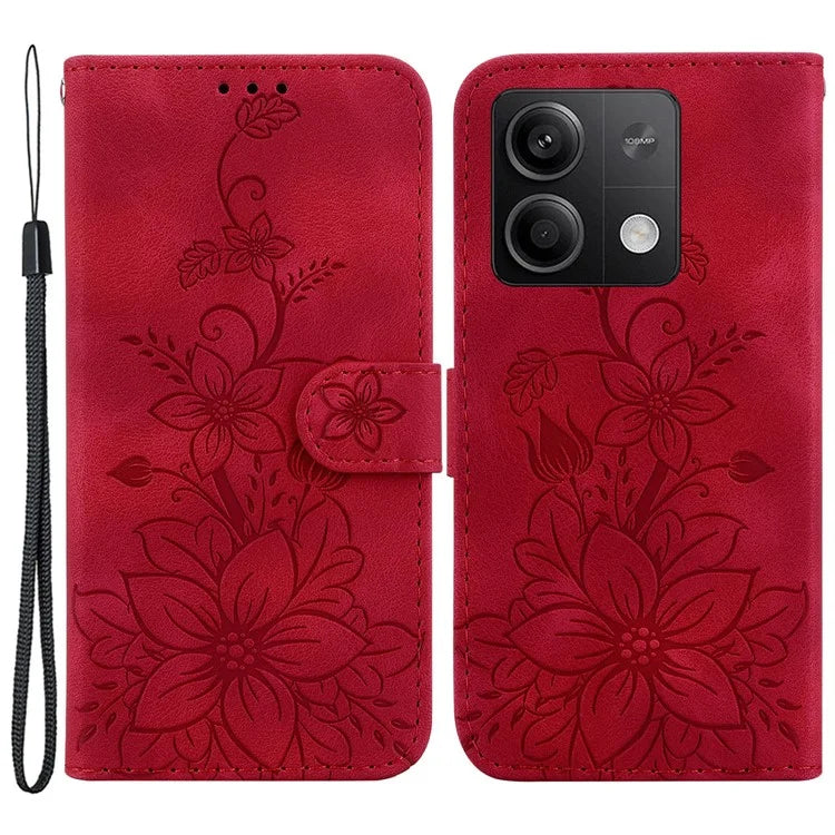 For Xiaomi Redmi Note 13 5G / Note 13 5G (China) Flower Leather Case Wallet Cover