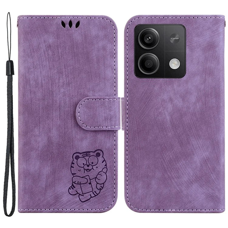 For Xiaomi Redmi Note 13 5G / Note 13 5G (China) Wallet Case Leather Cover Tiger Pattern