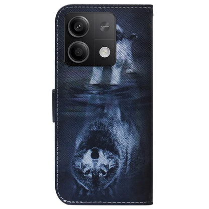 For Xiaomi Redmi Note 13 5G / Note 13 5G (China) Phone Case Wallet Cover with Pattern Print and Wolf